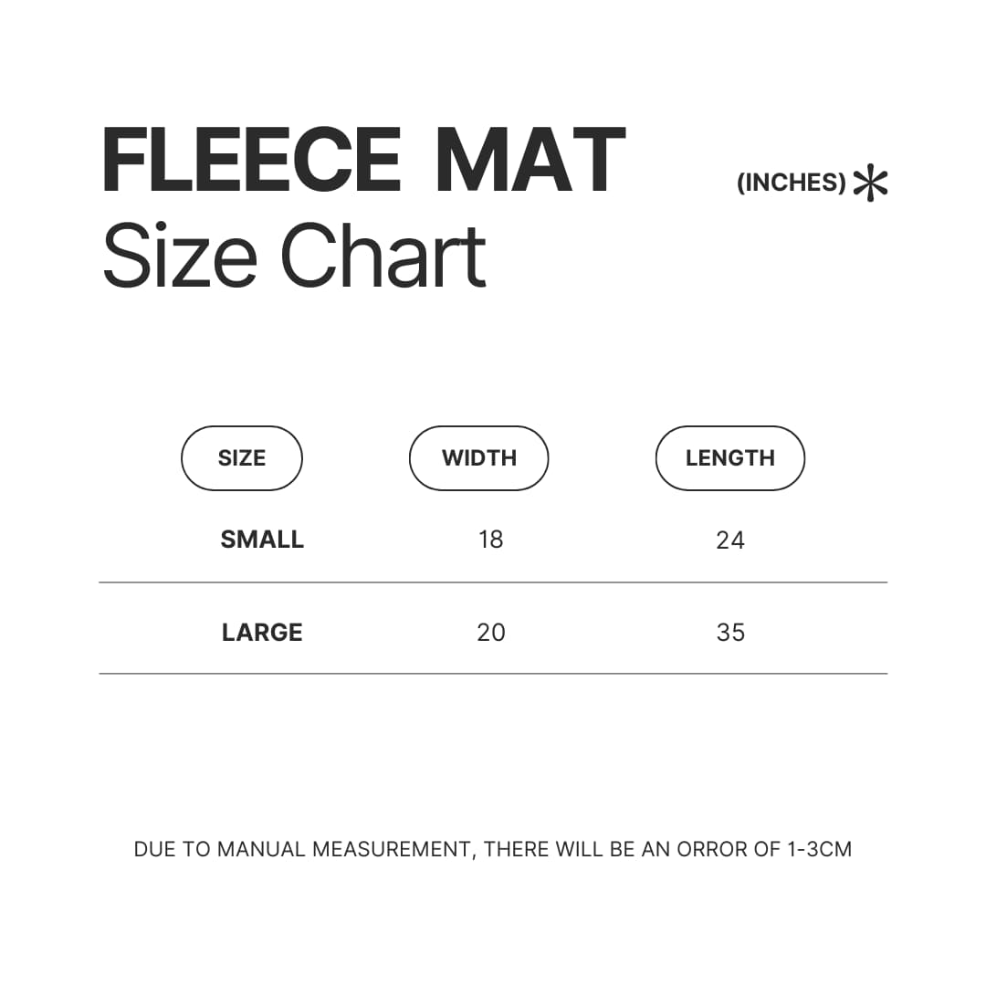 Fleece Mat Size Chart - Horizon Zero Dawn Store