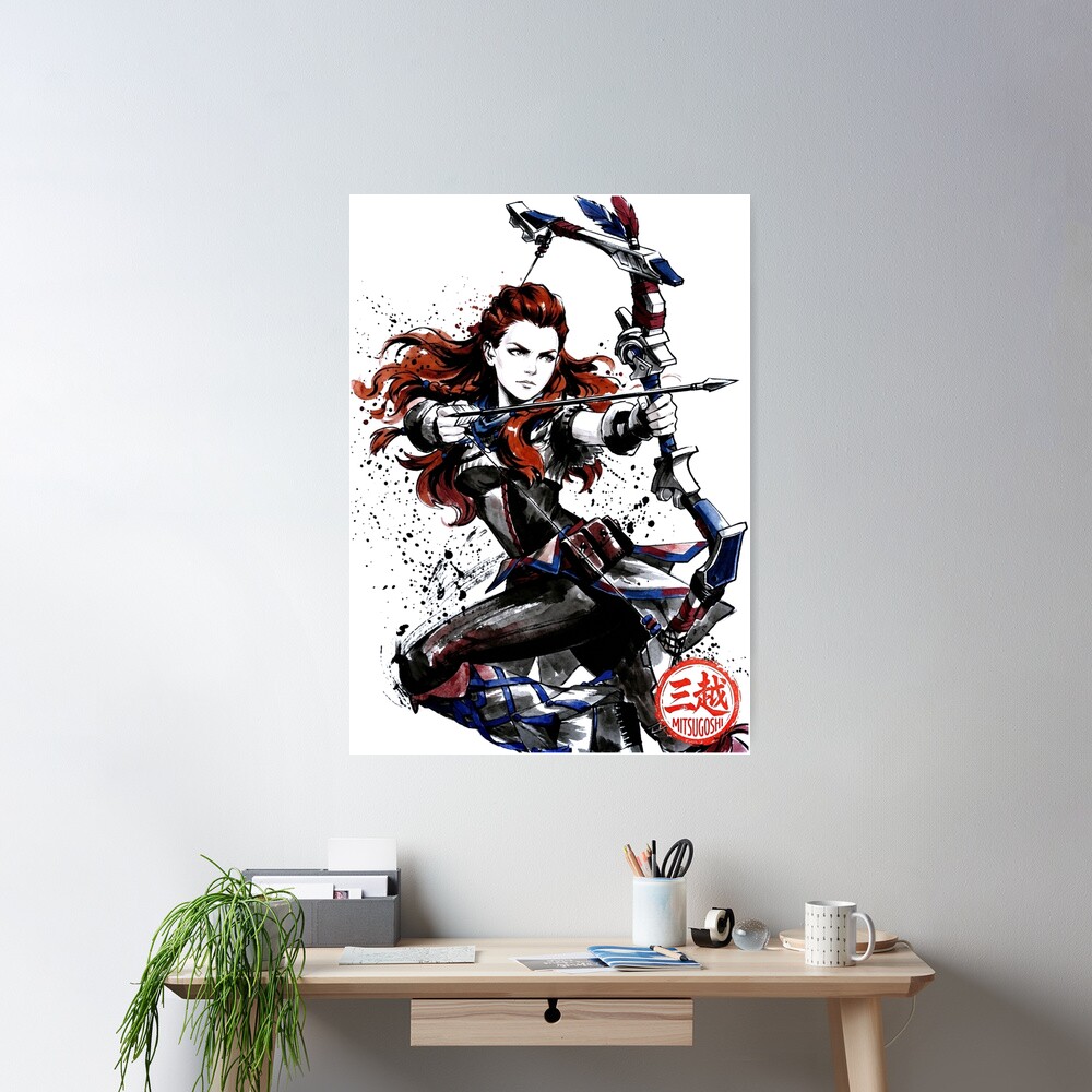 Horizon Zero Dawn Aloy Sumi E Poster - Image 2