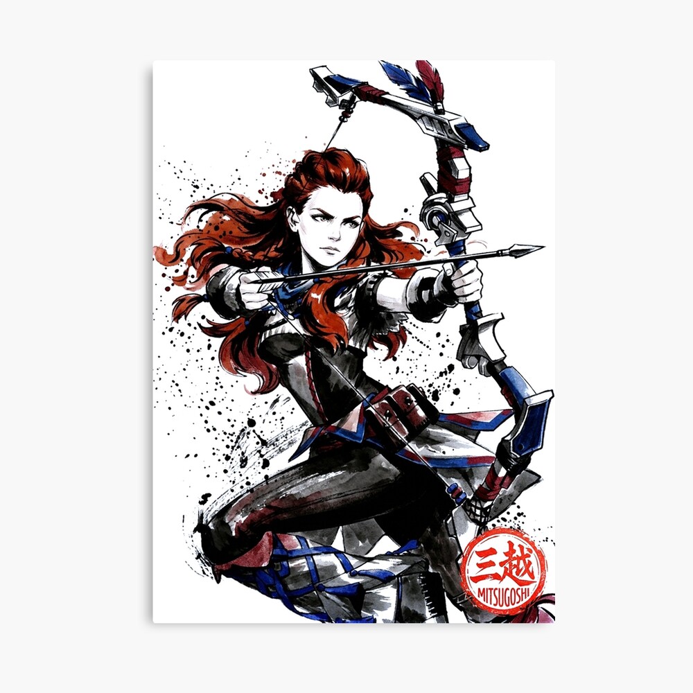 Horizon Zero Dawn Aloy Sumi E Poster