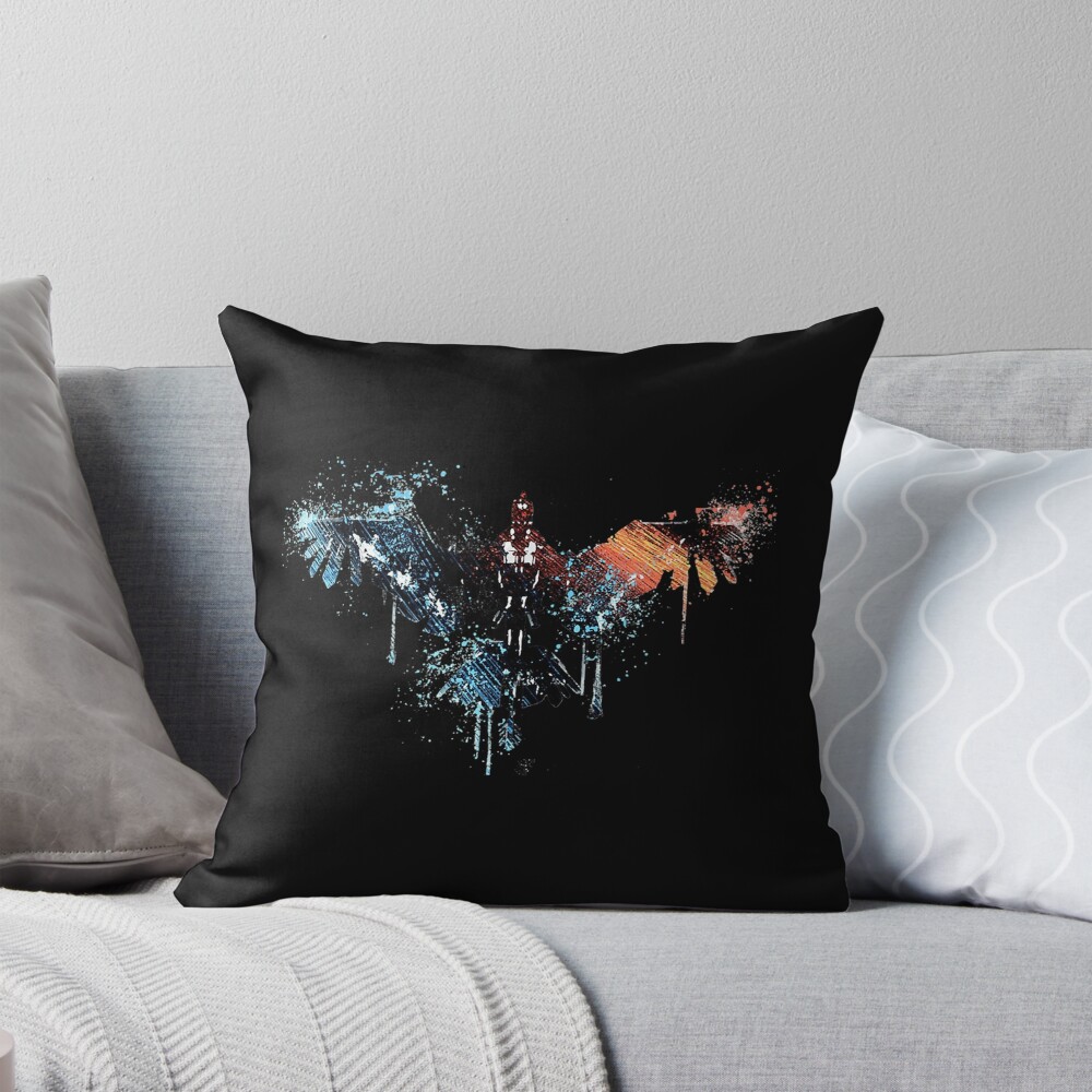 Horizon Zero Dawn Colorful Stormbird Throw Pillow