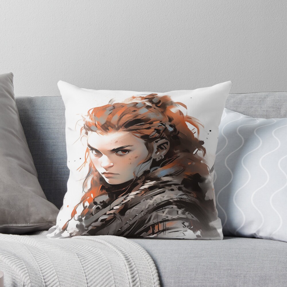 Horizon Zero Dawn Aloy Outcast Throw Pillow