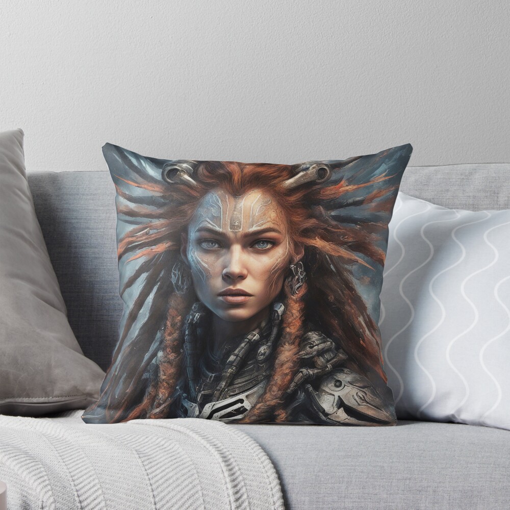Horizon Zero Dawn Aloy Princess Throw Pillow