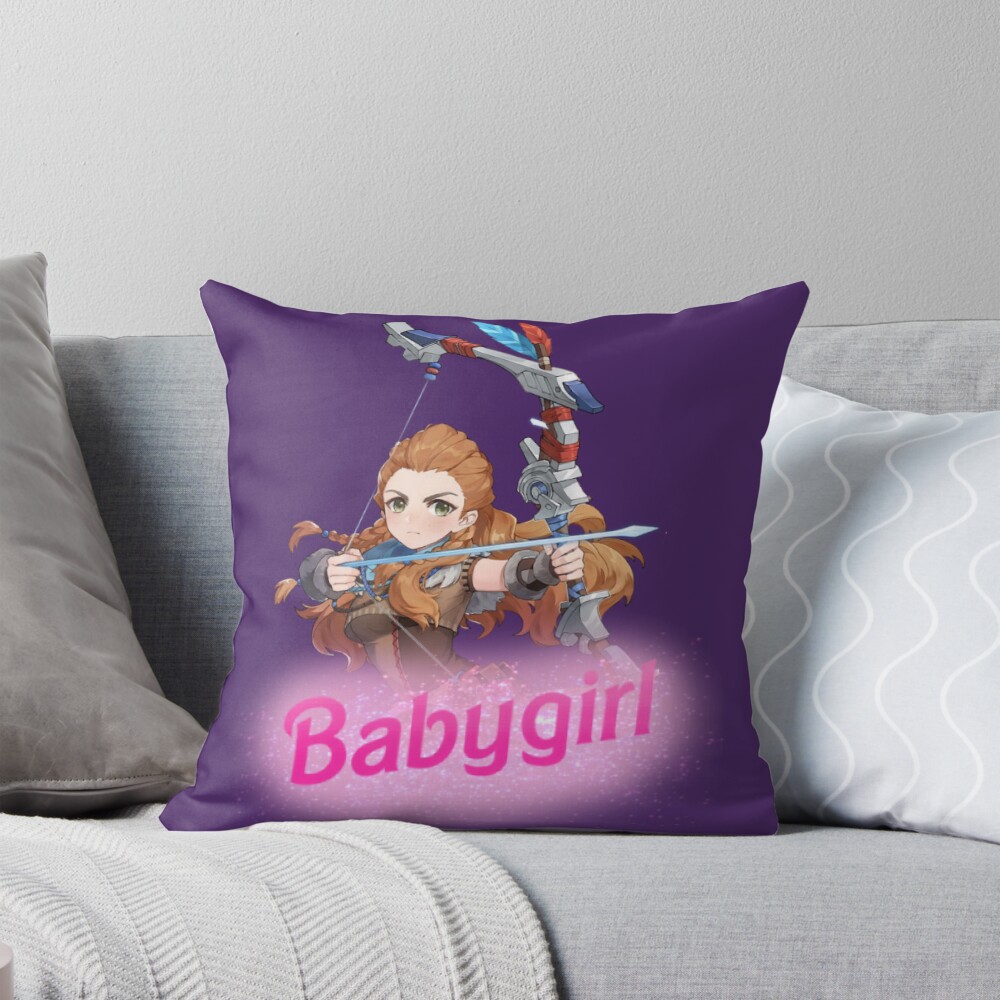 Horizon Zero Dawn Aloy Babygirl Throw Pillow