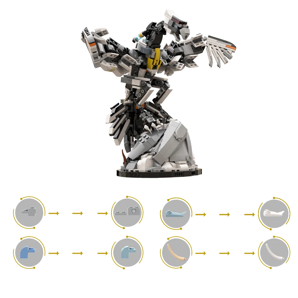 Game Horizoned Zero Dawn Machine Monster Set Stormbird Tallneck Clawstrider Tremortusk Building Blocks - Image 6